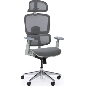 Kancelářská židle WILMOT, šedý rám, šedá