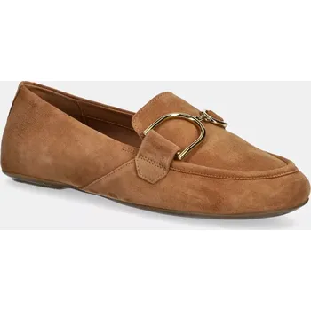 Dámské mokasíny Semišové mokasíny Geox D PALMARIA dámské, hnědá barva, na plochém podpatku, D45MUJ 00021 C6610 D45MUJ.00021.C6610 82X, EUR 41