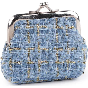 Peněženka Malá peněženka / mincovka s lurexem, barva 4 modrá světlá