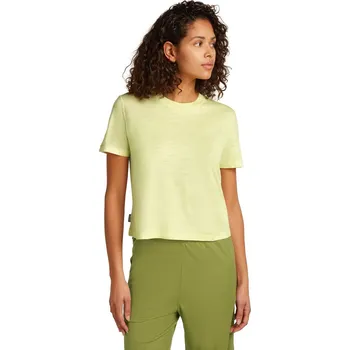 Dámské tričko ICEBREAKER Wmns Mer 150 Tech Lite III SS Crop Tee, Citrine (vzorek) velikost: S