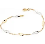 Náramek ze žlutého a bílého zlata 18 cm ZLNA1031F + DÁREK ZDARMA