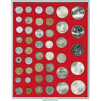 Sběratelství Lindner 45 čtvercových polí s různými rozměry Barva: Červená