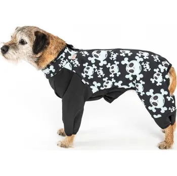 Obleček pro psa Obleček pro psy kombinéza softshell Lebka černo-černý Velikost: 28 cm