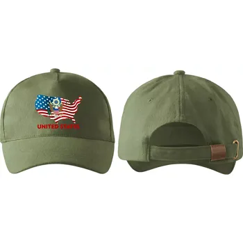 Kšiltovka kšiltovka s vlajkou USA , SPOJENÉ STÁTY khaki (pánská kšiltovka vlajka a znakem UNITED STATES)