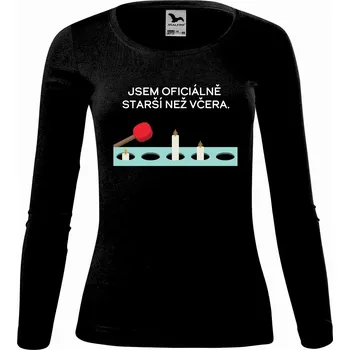 Dámské tričko DOBRÝ TRIKO Dámské bavlněné triko Oficiálně starší Velikost: 3XL, Barva: Černá