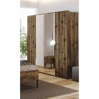 Šatní skříň Skříň CARMEN 4D2Z šatní, 212cm Varianta: černá / dub Frega