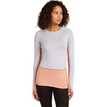 Dámské tričko ICEBREAKER Wmns Mer 200 ZoneKnit LS Crewe, Desert Sand/Greyquartz/Cb (vzorek) velikost: S