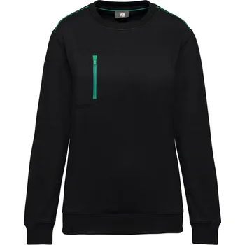 pracovní mikina Kariban Mikina Day-to-Day WK403 COT20W403o6405-black/kelly 2XL Černá/zelená kelly