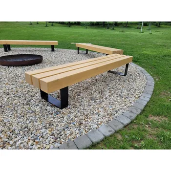 Zahradní lavice Havlíček truhlářství Zahradní lavice Cortona, smrk, kov černý, rozměr 40x36x180cm