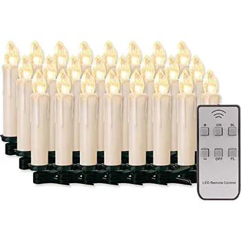 led svíčka 20,30,40,50,60xLED svíčky LED pohádková světla Bezdrátové stmívatelné svíčky bez plamene Vánoční svíčky pro vánoční stromek, ván X001NHH3MF