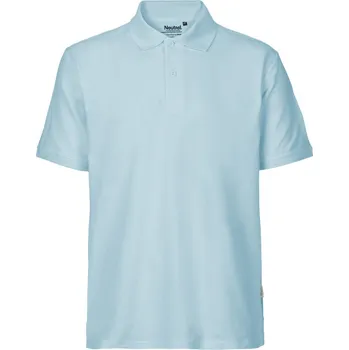 Pánské tričko Neutral Polokošile O 20080, bio bavlna, krátký rukáv, pánská COT77208003702-light blue M Modrá světlá