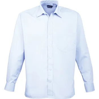 Pánská košile Premier Košile PR200, popelínová, dlouhý rukáv COT3902000370j-light blue Modrá světlá 41