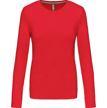 Pracovní oblečení Kariban Tričko K383, dlouhý rukáv, dámské COT20K38300405-red 2XL Červená
