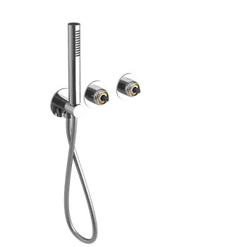 Vodovodní baterie Sapho Ultramix Tělo podomítkové sprchové baterie s ruční sprchou, 2 výstupy, chrom, UT045-1