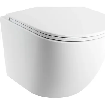 Klozet OMNIRES OTTAWASPXMWBM - Závěsné WC s prkénkem SoftClose OTTAWA keramika/bílá