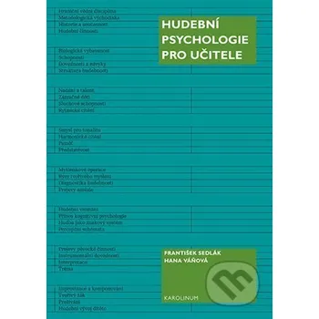 Kniha Hudební psychologie pro učitele - František Sedlák Karolinum