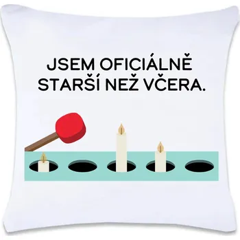 Dekorativní polštářek DOBRÝ TRIKO Polštář s potiskem 40 x 40 cm Oficiálně starší Oboustranný tisk: NE