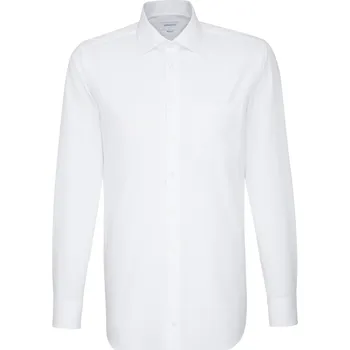 Pánská košile Seidensticker Košile Shirt Regular LSL, dlouhý rukáv COT783000001xn-white Bílá 45