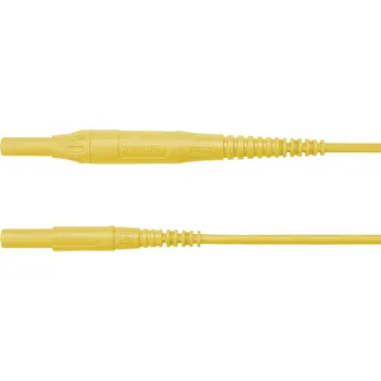 Měřicí kabel Schützinger MSFK B441 / 1 / 100 / GE měřicí kabel zástrčka 4 mm zástrčka 4 mm žlutá 1 ks