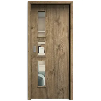 Interiérové dveře SAPELI ELEGANT KOMFORT M33 - CPL LAMINÁT - POSUVNÉ DVEŘE VČ. ZÁRUBNĚ - Dub sherwood Průchozí šířka (cm): 120, Průchozí výška (cm): 197, Typ skla: Čiré sklo