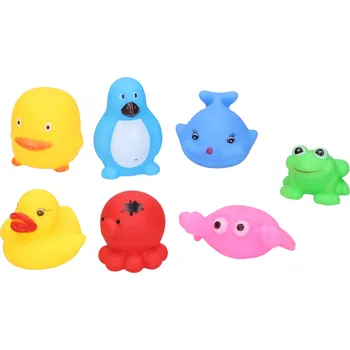 Hračka pro nejmenší Zvířátka do vany gumová 6 cm sada 7 ks