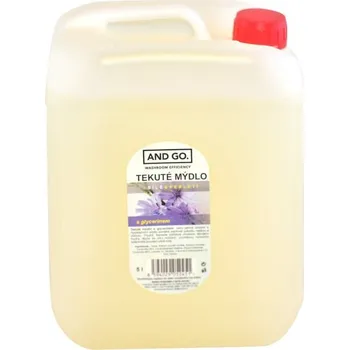 Mýdlo AND GO tekuté mýdlo svěží vůně květin, kanystr 5l, bílé 41005405