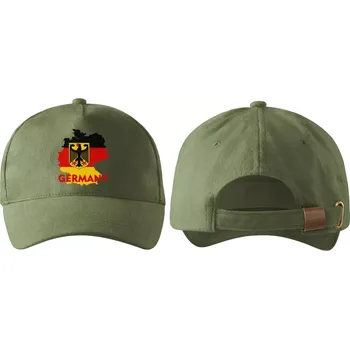 Kšiltovka kšiltovka s vlajkou NĚMECKA khaki (pánská kšiltovka vlajka a znakem NĚMECKO / GERMANY)