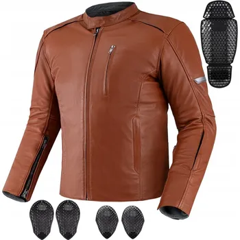 Moto bunda KOŽENÁ BUNDA SHIMA HUNTER+ 2.0 3XL SVĚTLE HNĚDÁ