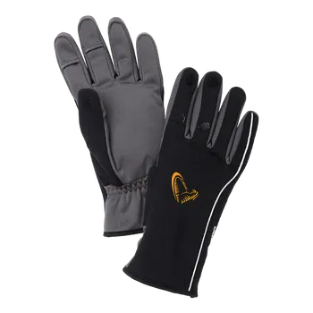 Rybářské oblečení Savage Gear Rukavice Softshell Winter Glove Black Velikost: L