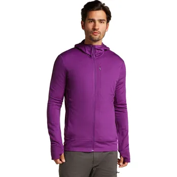 Pánská mikina ICEBREAKER Mens Mer 260 QuantuMens IV LS Zip Hoodie, Passion (vzorek) velikost: S