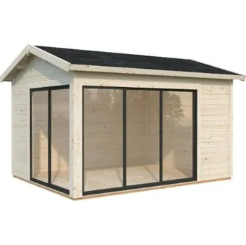 Zahradní stavba Zahradní domek Amanda 11,2 m2 s posuvnými dveřmi s dvojitým sklem
