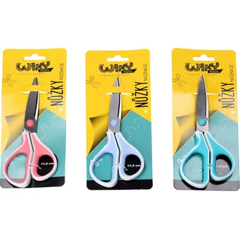 Kancelářské nůžky Nůžky barevné 17,5 cm, 3 druhy