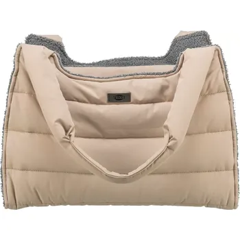 Taška pro psa a kočku TRIXIE Transportní taška GINA, 42 x 22 x 58 cm, do 7 kg,prošíváná, uvnitř hebký plyš, tělová