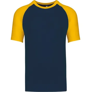 pracovní tričko Kariban Tričko K330 baseballové, krátký rukáv COT20K33067804-navy/yellow XL Navy/žlutá