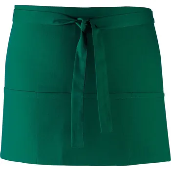 Pracovní zástěra Premier Zástěra Colours PR 155 do pasu s kapsou, krátká COT39015520299-bottle Zelená lahvově UNI