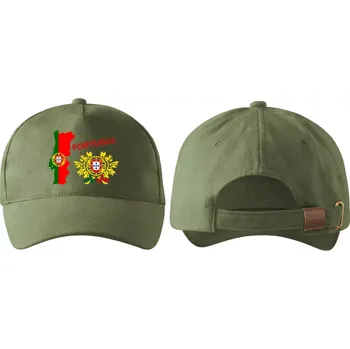 Kšiltovka kšiltovka s vlajkou PORTUGALSKA khaki (pánská kšiltovka vlajka a znakem PORTUGALSKO , PORTUGAL)
