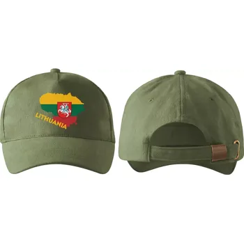 Kšiltovka kšiltovka s vlajkou LITVA khaki (pánská kšiltovka vlajka a znakem LITHUANIA)