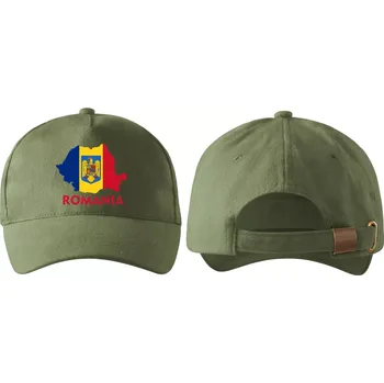 Kšiltovka kšiltovka s vlajkou RUMUNSKA khaki (pánská kšiltovka vlajka a znakem RUMUNSKO , ROMANIA)