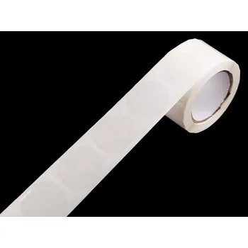 Samolepicí kolečka transparentní na roli Ø2; 2,5; 3 cm, barva 3 (Ø3 cm) transparent
