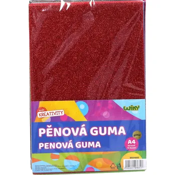Pěnová guma A4 20x30 cm glitter, 10 ks