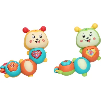 Chrastítko housenka s efekty 14 cm