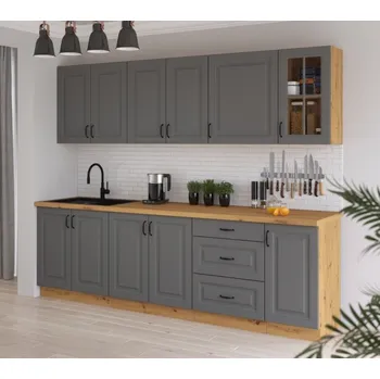 Kuchyňská linka Stolarz-Lempert Kuchyňská linka Stilo DustGRAR - Sestava 6, Dust Grey + Artisan