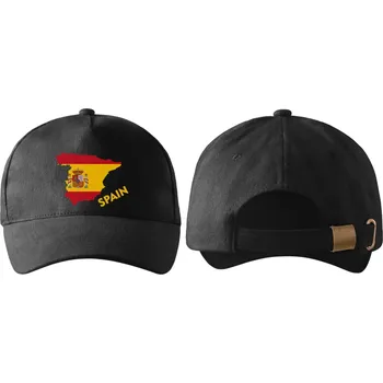 Kšiltovka kšiltovka s vlajkou ŠPANĚLSKA černá (pánská kšiltovka vlajka a znakem ŠPANĚLSKO , SPAIN)