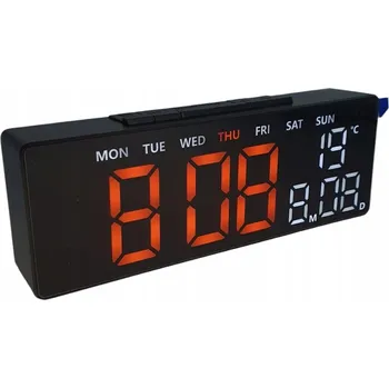 Hodiny Elektronické LED nástěnné hodiny datum čas teplota funkce alarmu