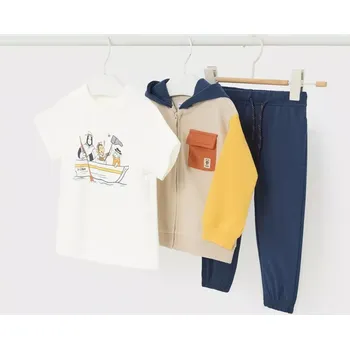 Chlapecká 3-dílná tepláková souprava Mayoral 1844-50 béžovo modrá (1844-50)