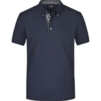 Pánské tričko Daiber Pánská polokošile Plain Polo JN964 Barva: Modrá námořní - Modrá námořní / Bílá, Velikost: 3XL