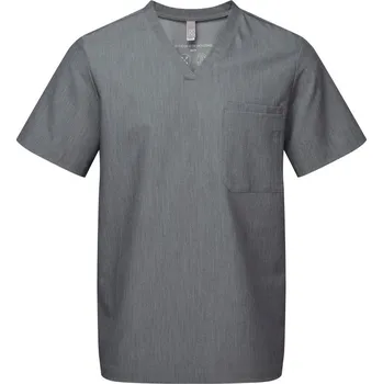 pracovní tričko Premier Tričko NN 200, elastické, kazak s výstřihem do V, krátký rukáv, pánské COT39N200adv14-dynamo grey 4XL Šedá dynamo