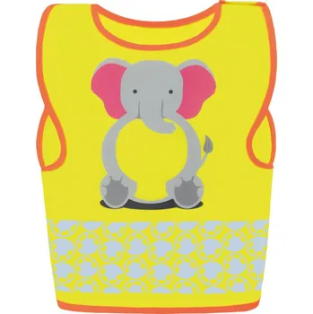 Chlapecké kalhoty Korntex Vesta FUN, reflexní, dětská COT76FUNYah019-hi vis yell XXS Žlutá fluorescent/slon