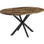 STŮL GASTON VINTAGE OŘECH/ČERNÝ MAT 100(135)X100