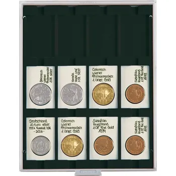 Obal pro sběratelský předmět Lindner 12 polí pro REBECK L rámečky (50 x 75 mm) Barva: Černá